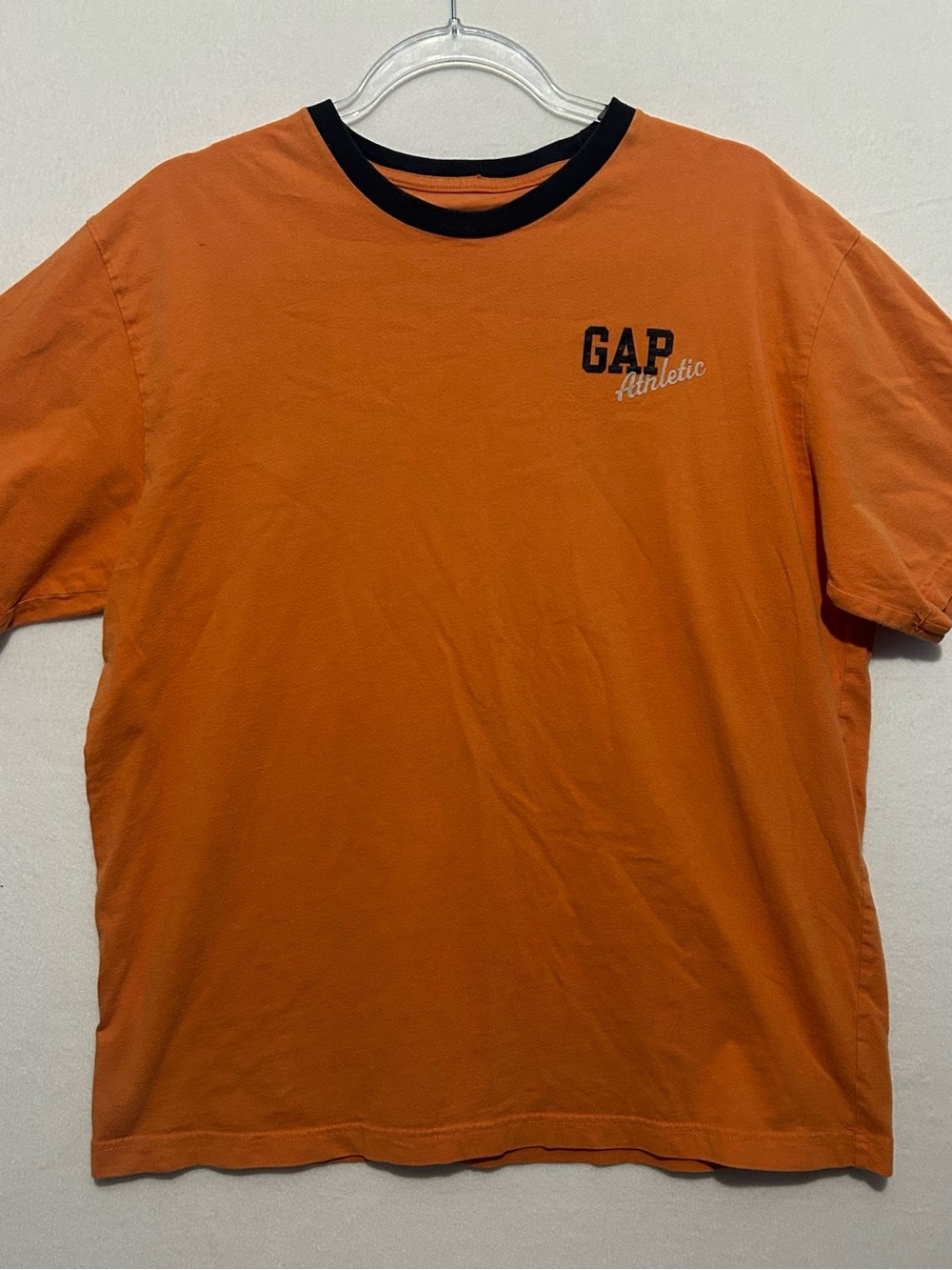 Vintage 90s Gap Athletic Orange Ringer T-Shirt L
